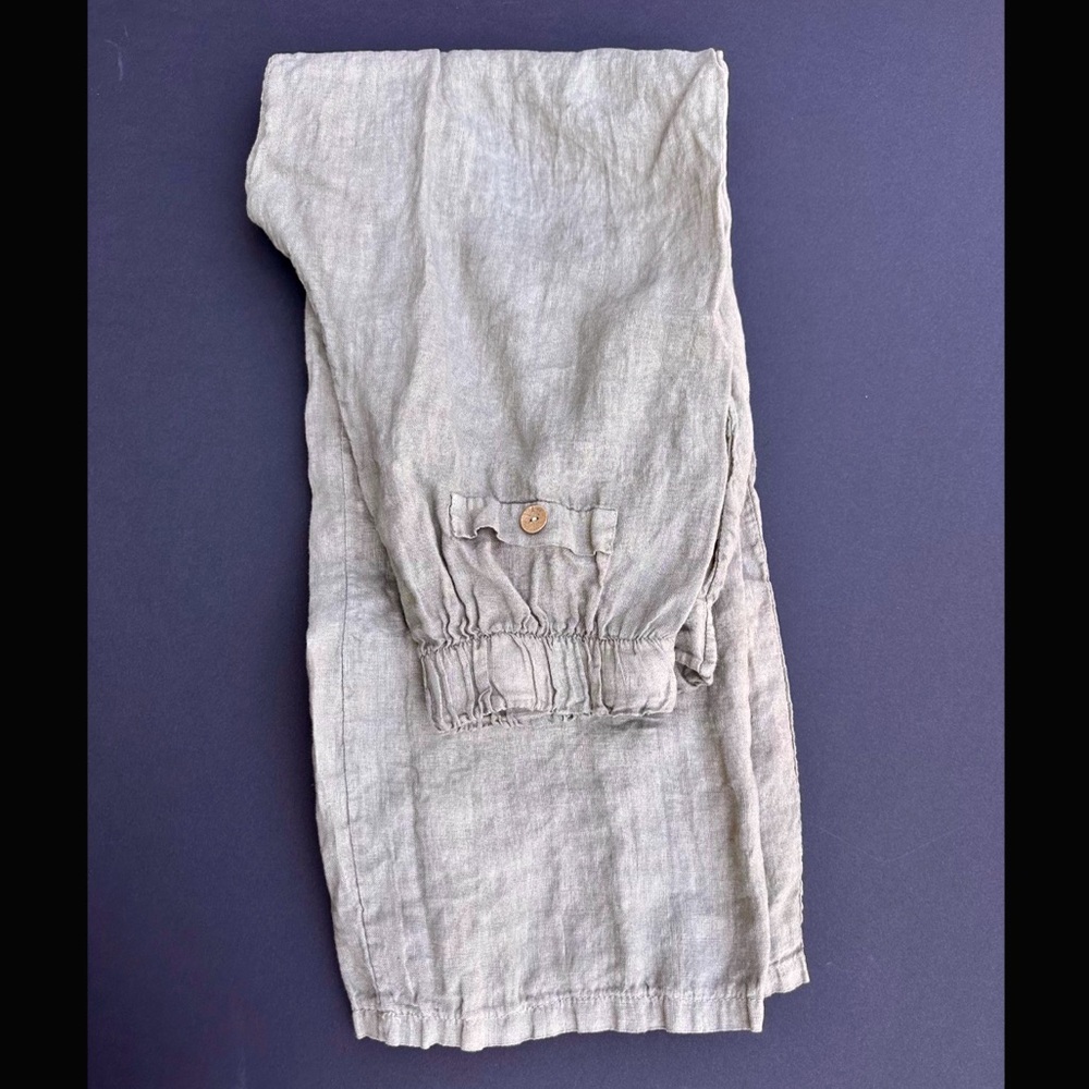 Italian  Straight 🇮🇹 Linen Pants with Side Pockets.
